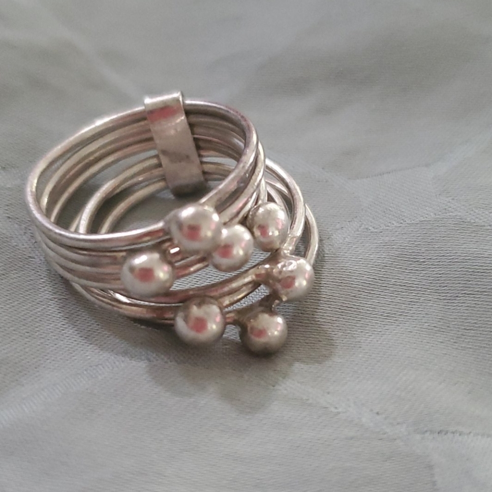 7 row sterling silver 925 sz 7.5 #275